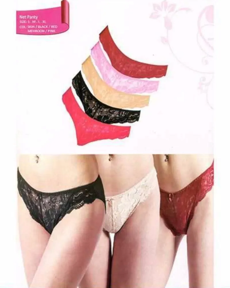 Lace Panty - Flourish Panty - Net See Through Panty