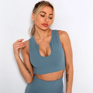 Ladies High Waist Seamless Yoga Suit Sports Fitness Suit trendy