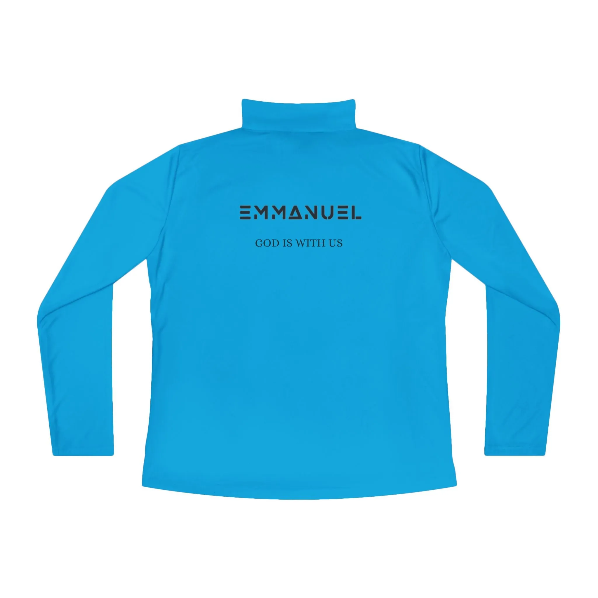 Ladies Quarter-Zip Pullover - "God is With Us" - Comfortable and Stylish for Every Occasion
