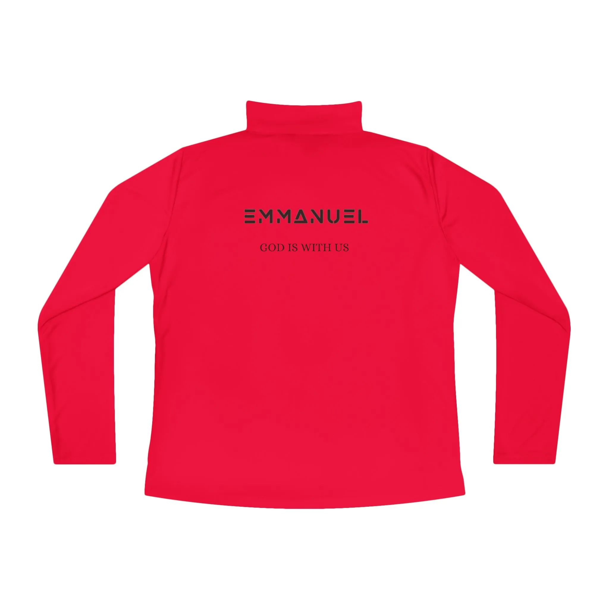 Ladies Quarter-Zip Pullover - "God is With Us" - Comfortable and Stylish for Every Occasion