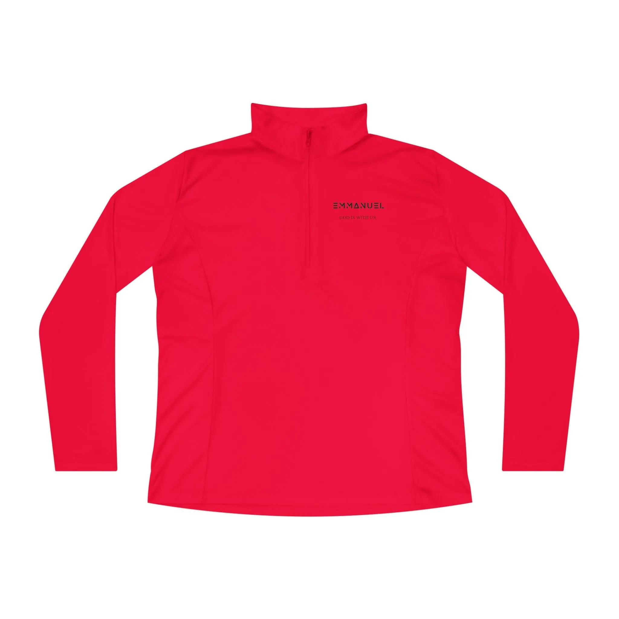 Ladies Quarter-Zip Pullover - "God is With Us" - Comfortable and Stylish for Every Occasion
