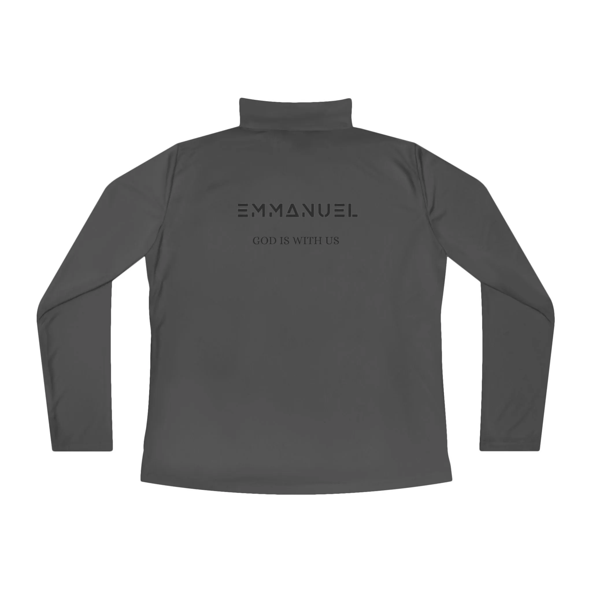 Ladies Quarter-Zip Pullover - "God is With Us" - Comfortable and Stylish for Every Occasion