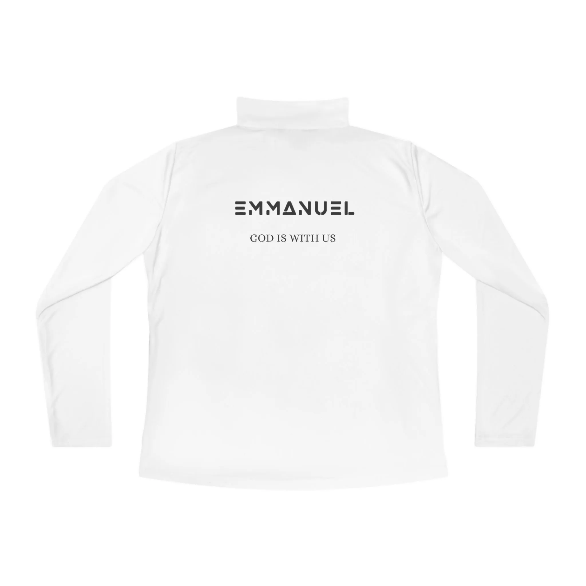 Ladies Quarter-Zip Pullover - "God is With Us" - Comfortable and Stylish for Every Occasion
