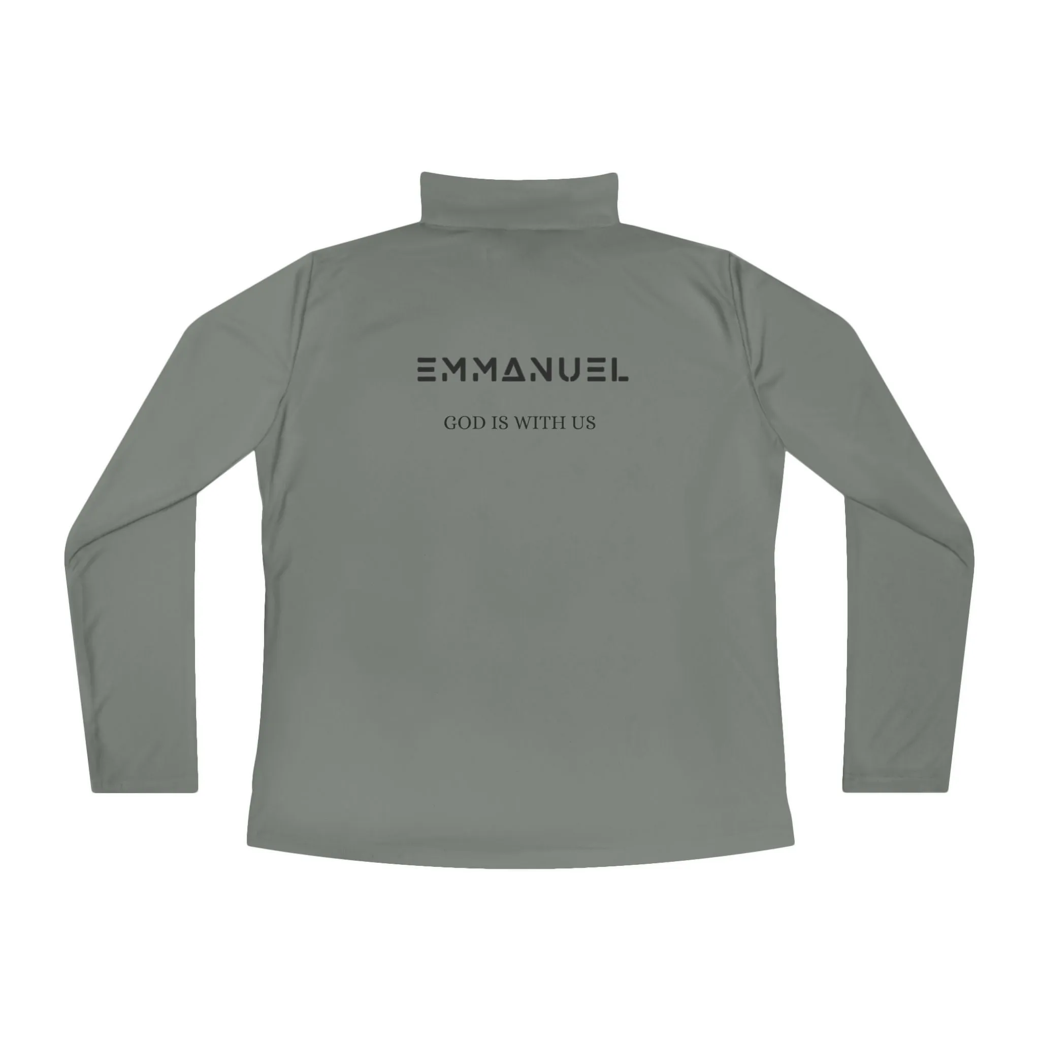 Ladies Quarter-Zip Pullover - "God is With Us" - Comfortable and Stylish for Every Occasion