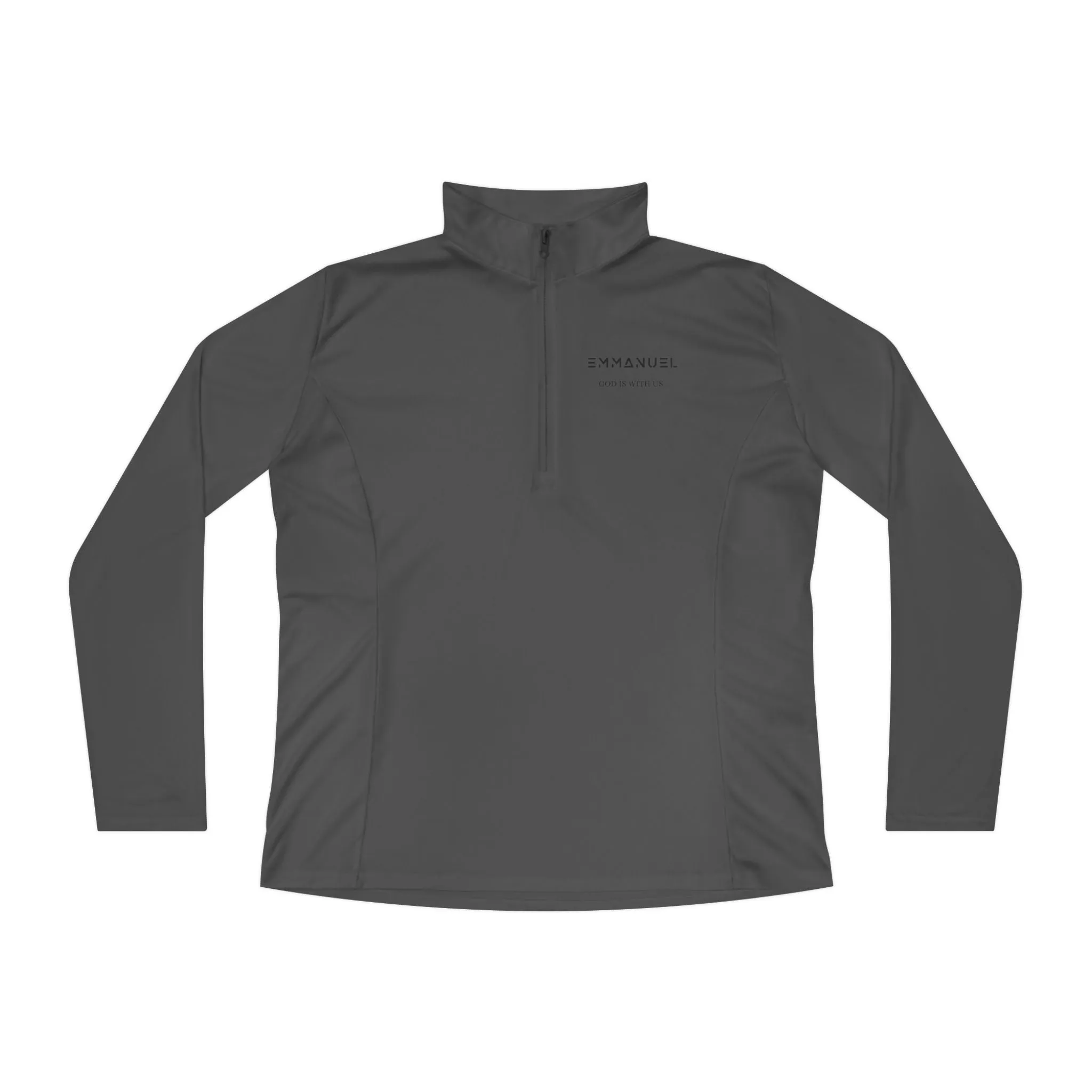 Ladies Quarter-Zip Pullover - "God is With Us" - Comfortable and Stylish for Every Occasion