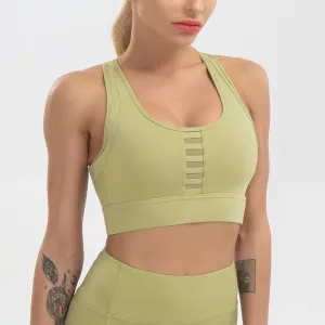 Large Size Gather Beauty Back Fitness Shockproof Sports Bra trendy