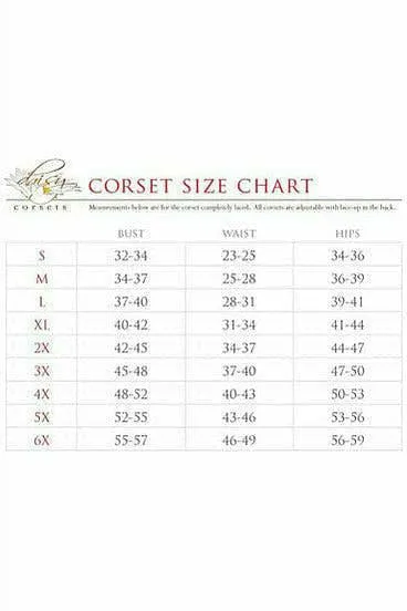 Lavish Black Collared Front Zipper Corset