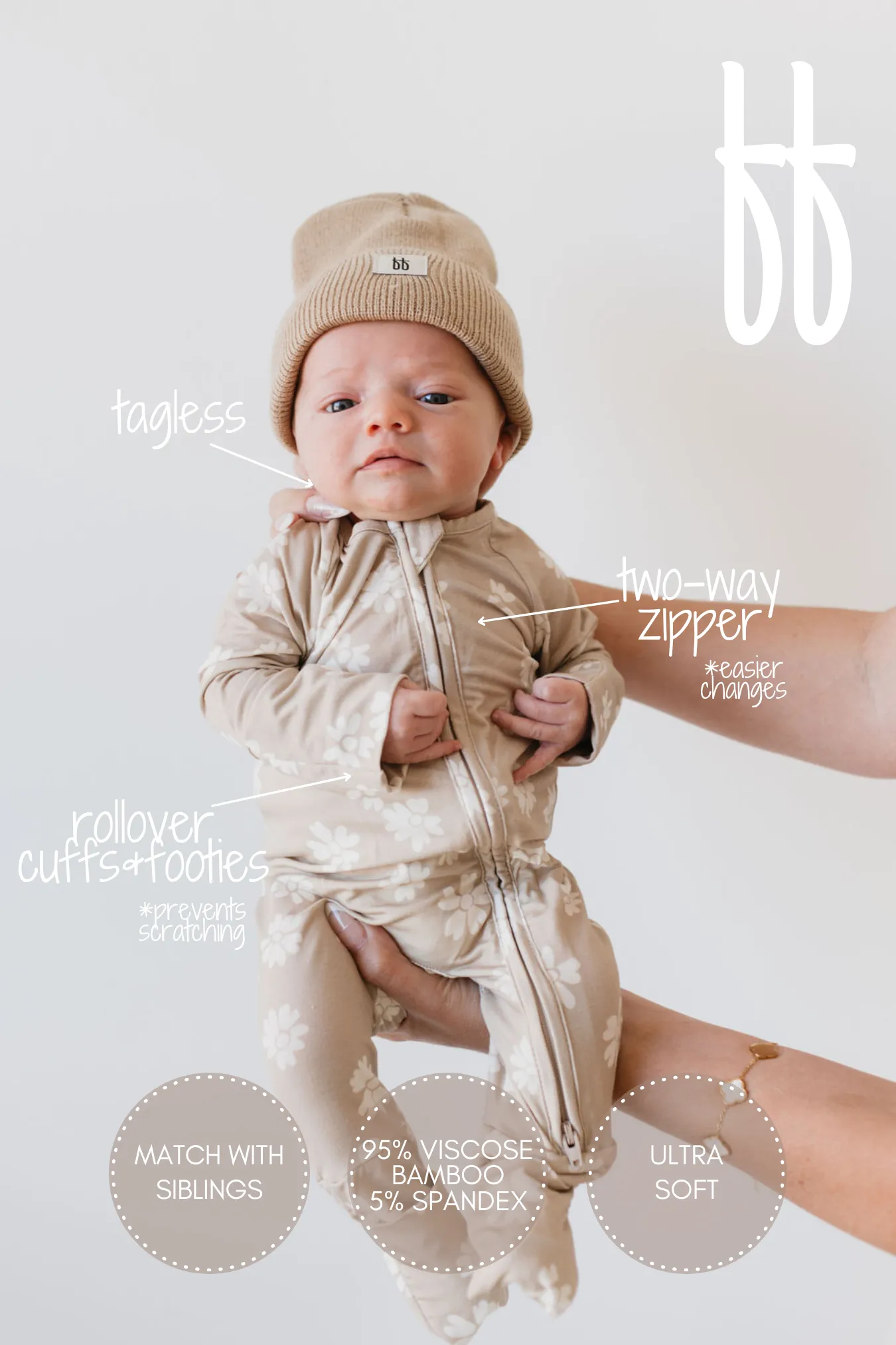 Lazy Daisy | Bamboo Zip Pajamas