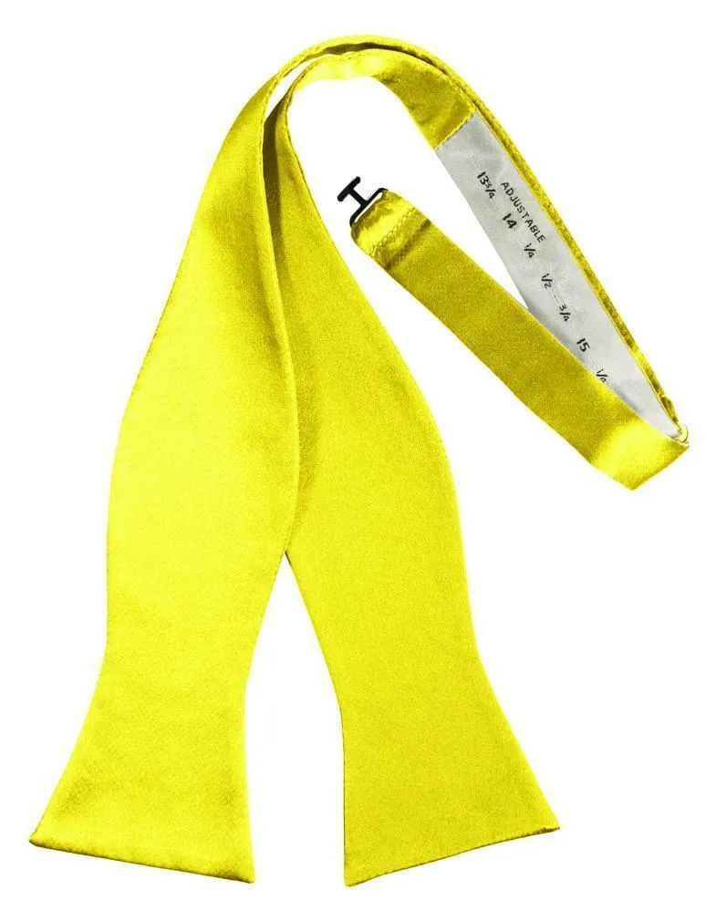 Lemon Luxury Satin Bow Tie