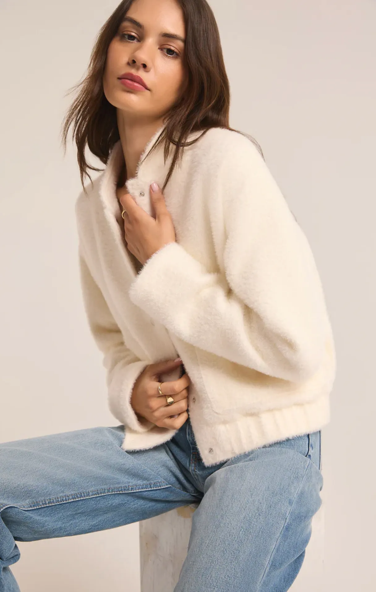 Lex Bomber Jacket | Sea Salt