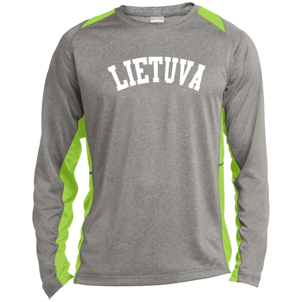 Lietuva - Men's Long Sleeve Colorblock Activewear Performance T