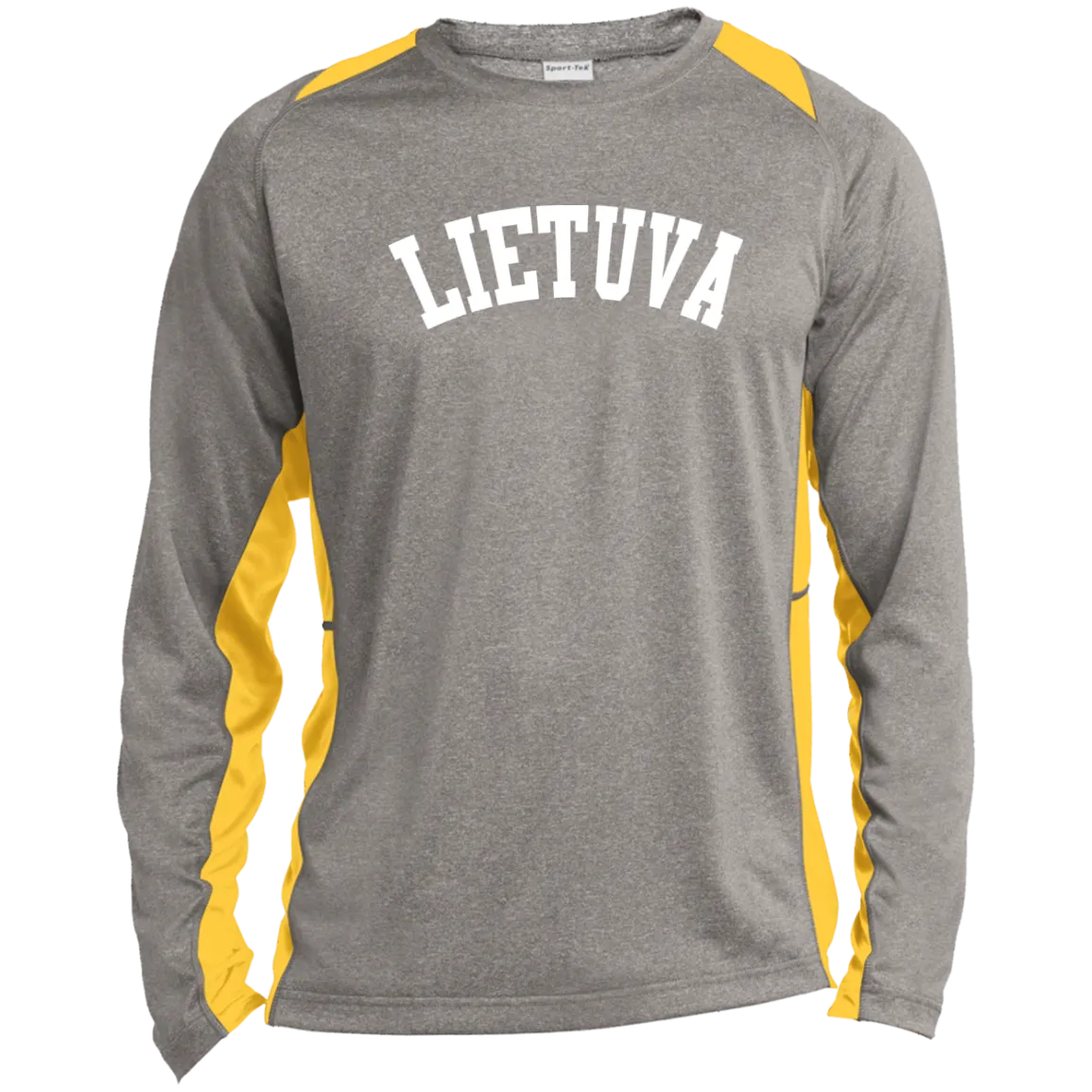 Lietuva - Men's Long Sleeve Colorblock Activewear Performance T