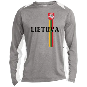 Lietuva Vytis - Men's Long Sleeve Colorblock Activewear Performance T