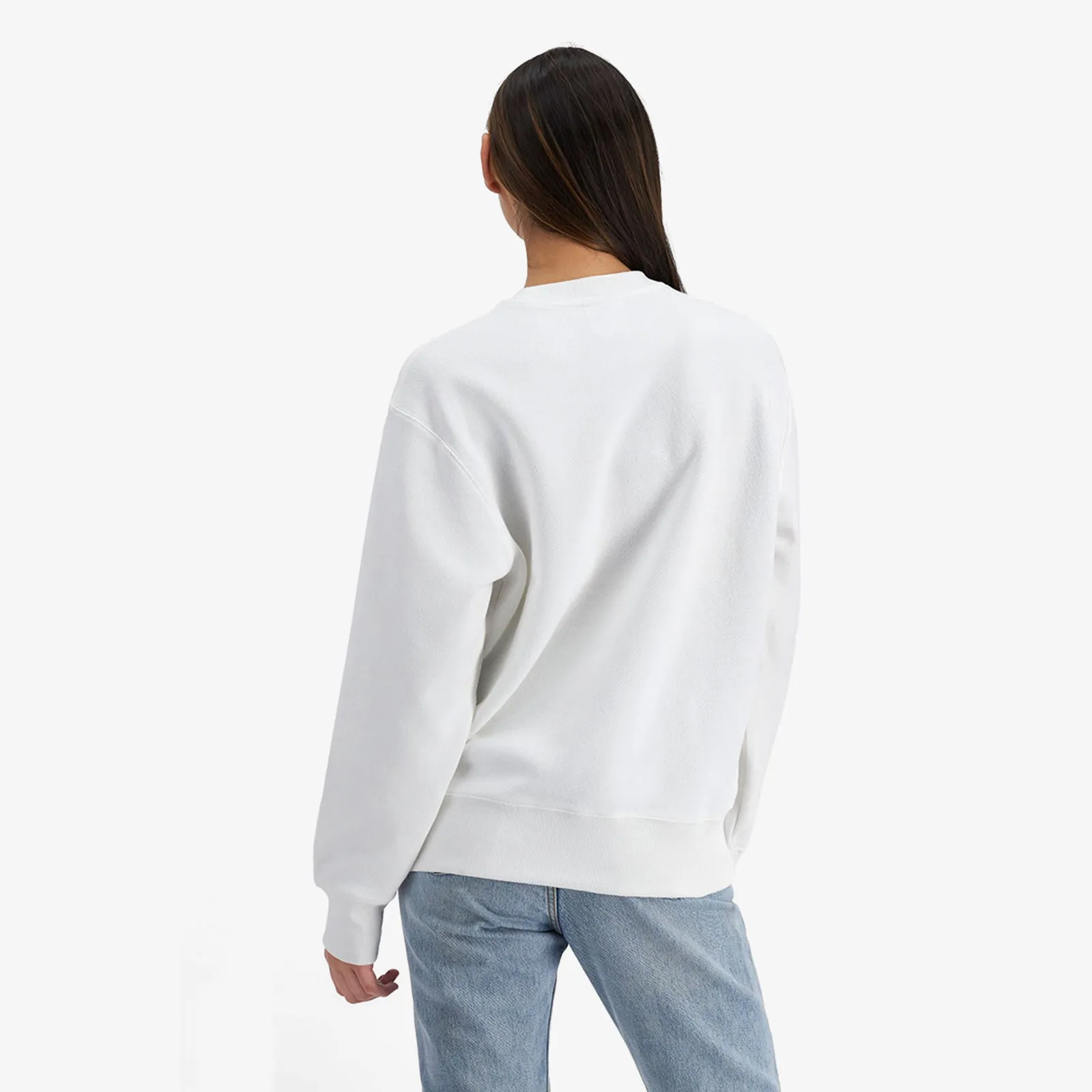 Lifestyle Jacquard Twill Pride Crew - White
