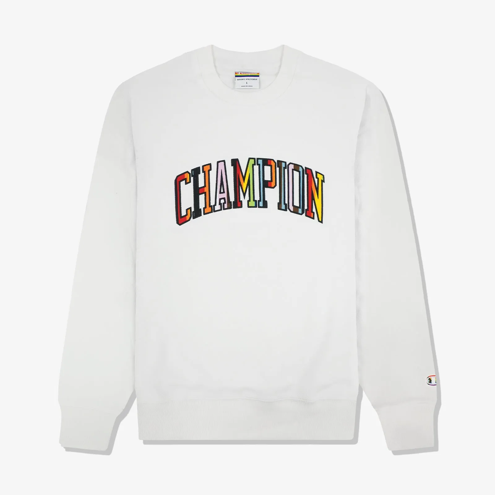 Lifestyle Jacquard Twill Pride Crew - White