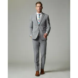 Light Grey Tempo Stretch Slim Fit 1-Pant Suit