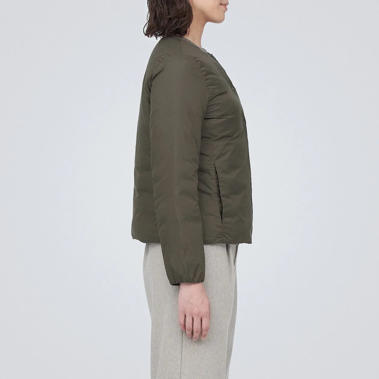 Lightweight Collarless Down jacket