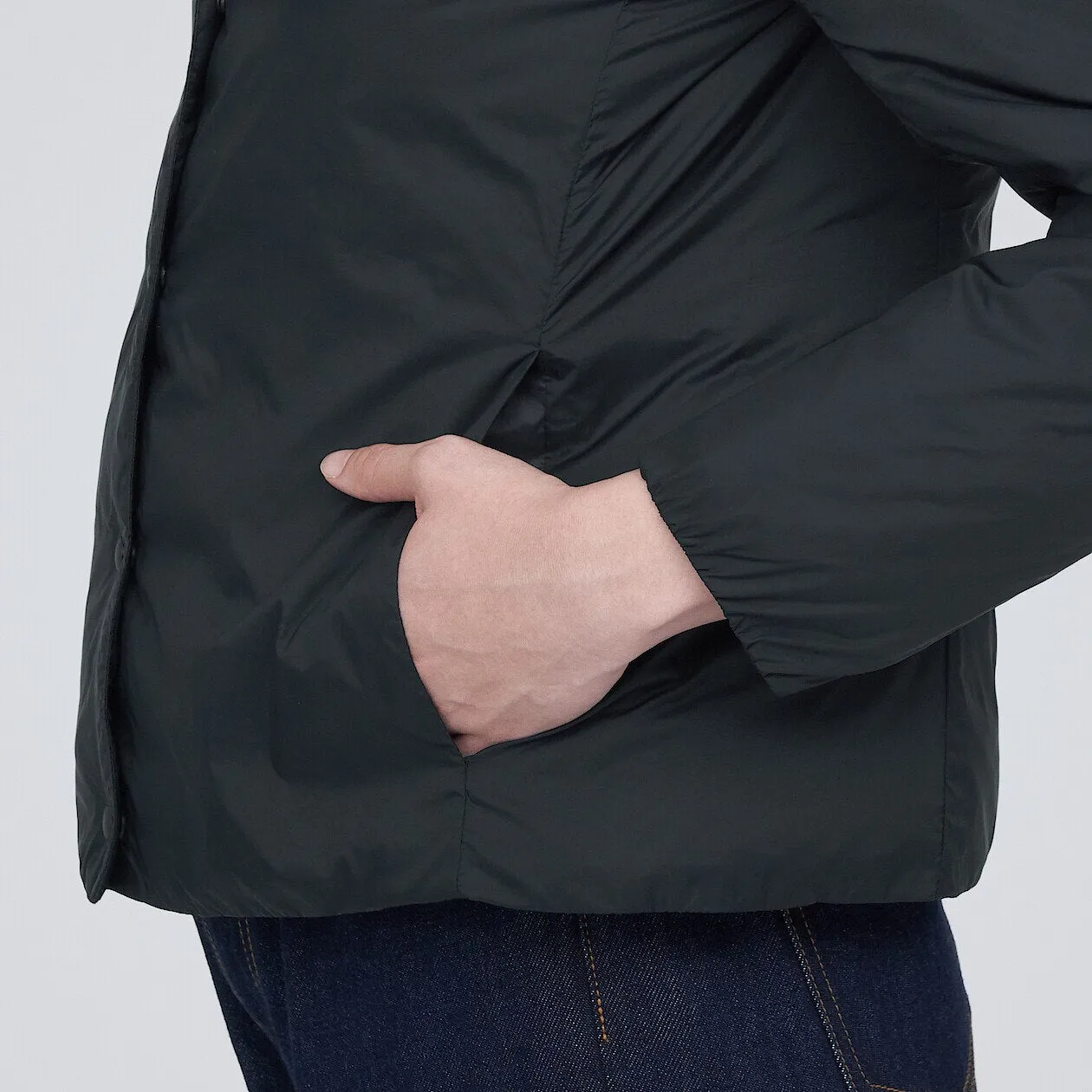 Lightweight Collarless Down jacket