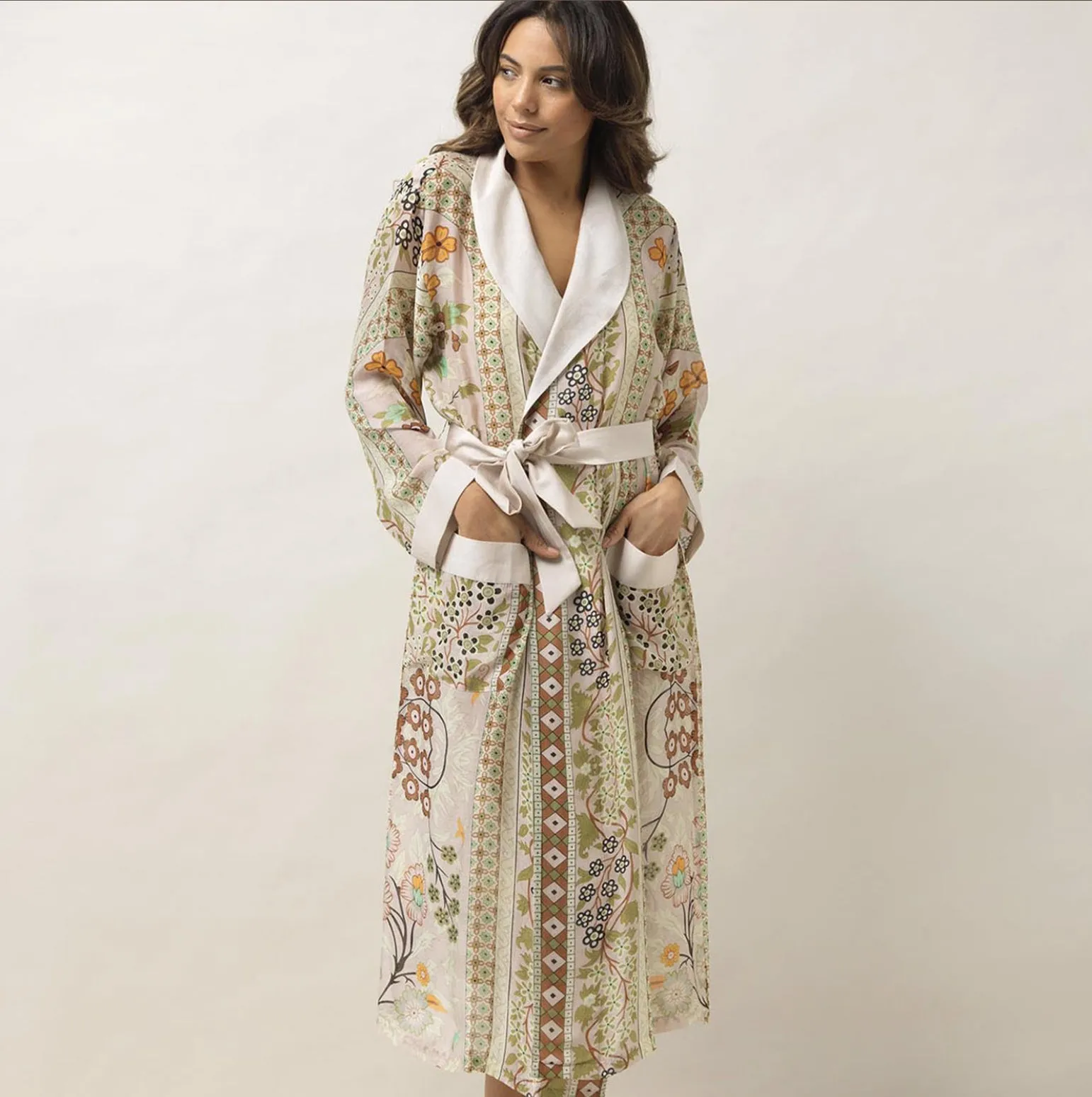 Lightweight Robe Gown- Floral Arch