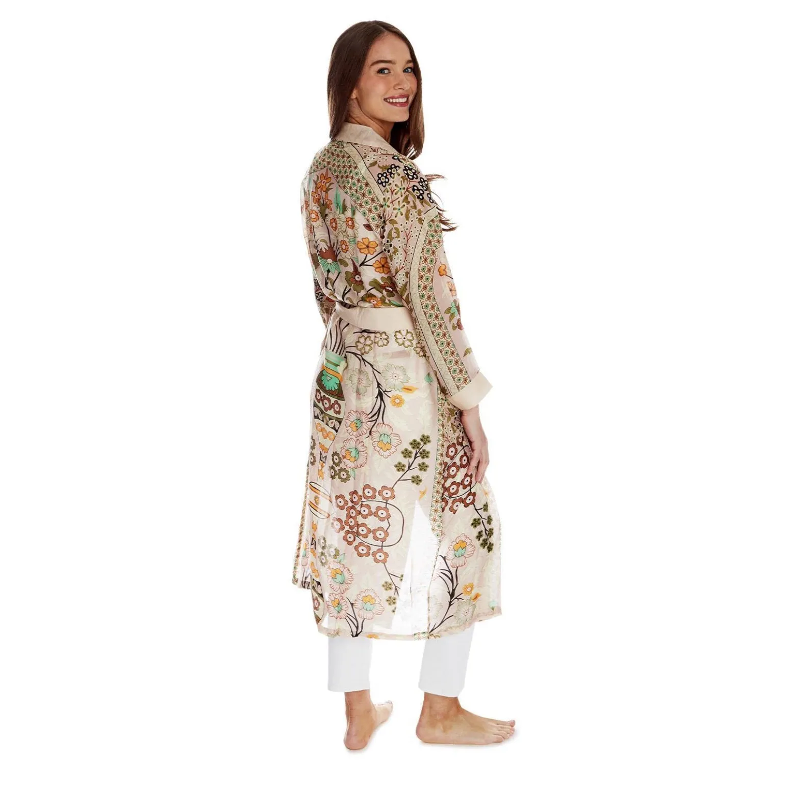 Lightweight Robe Gown- Floral Arch
