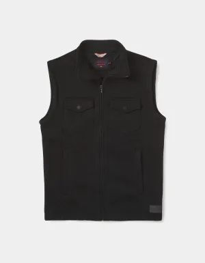 Lincoln Fleece Vest- Black