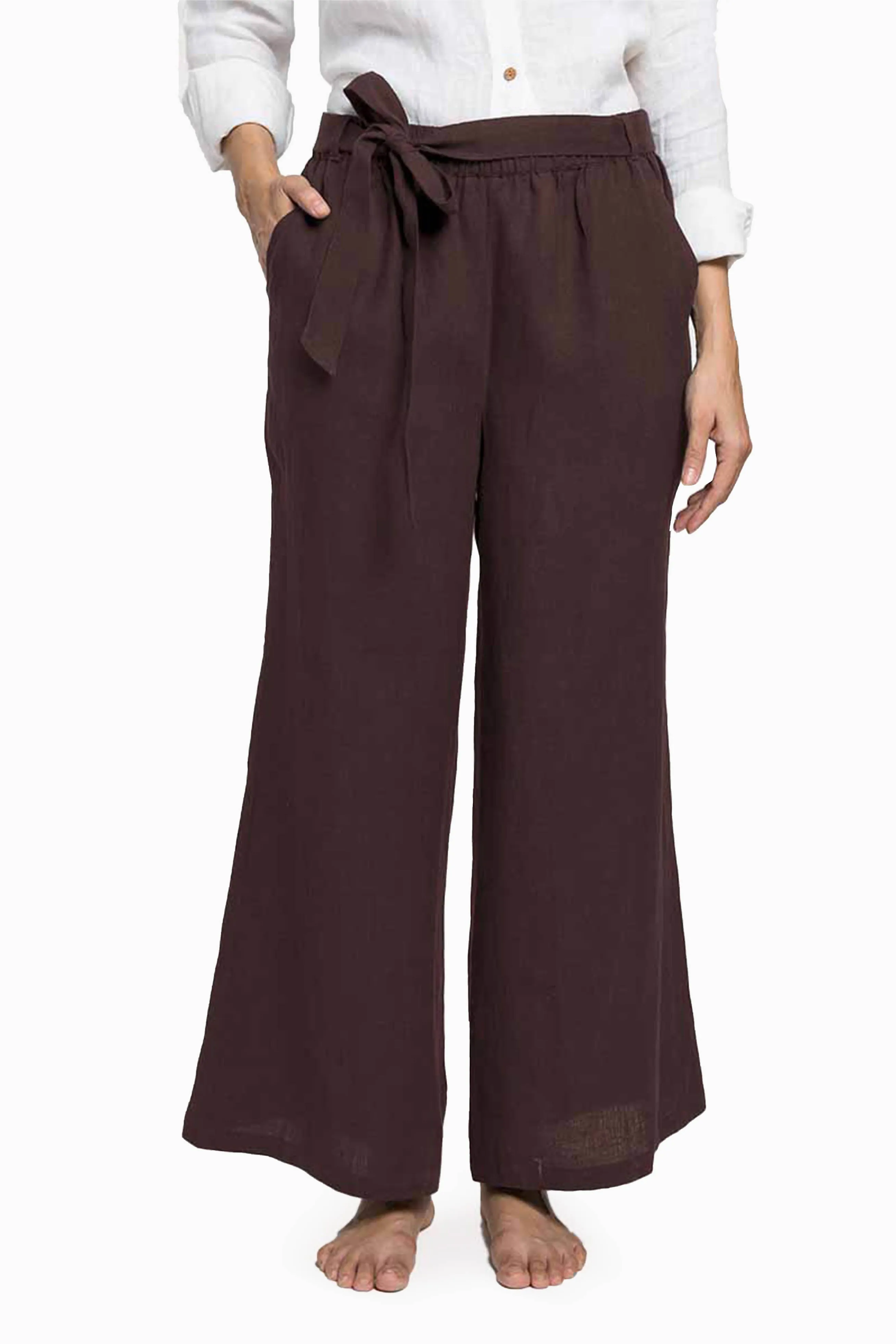 Linen Cecilia Pant-Oatmeal
