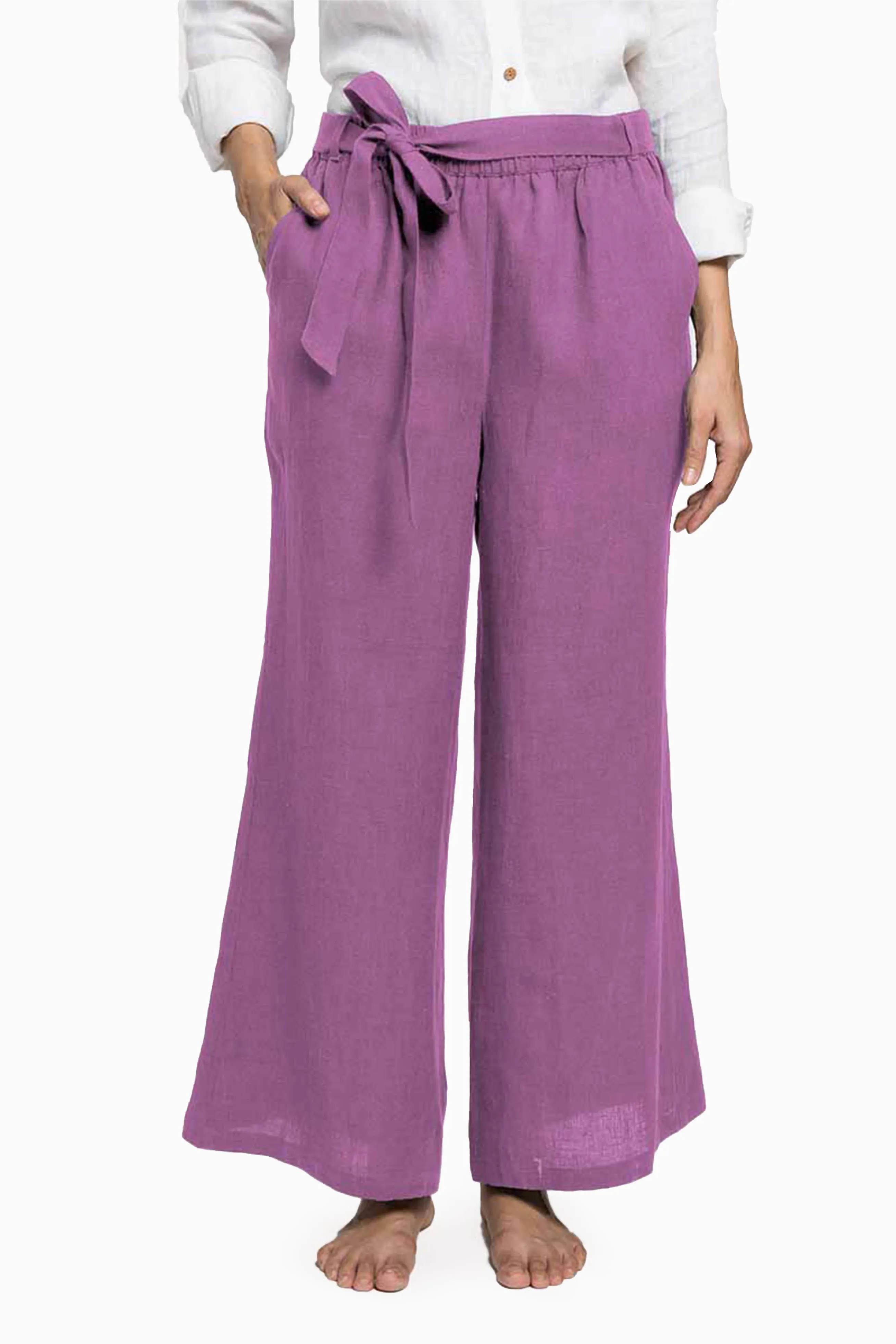 Linen Cecilia Pant-Oatmeal
