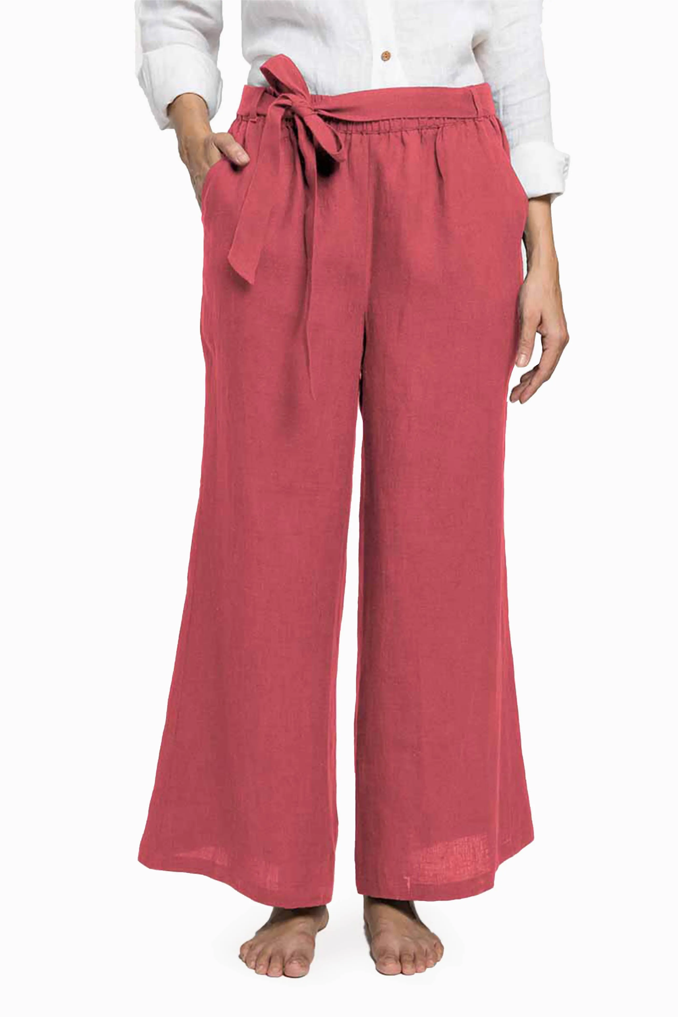 Linen Cecilia Pant-Oatmeal