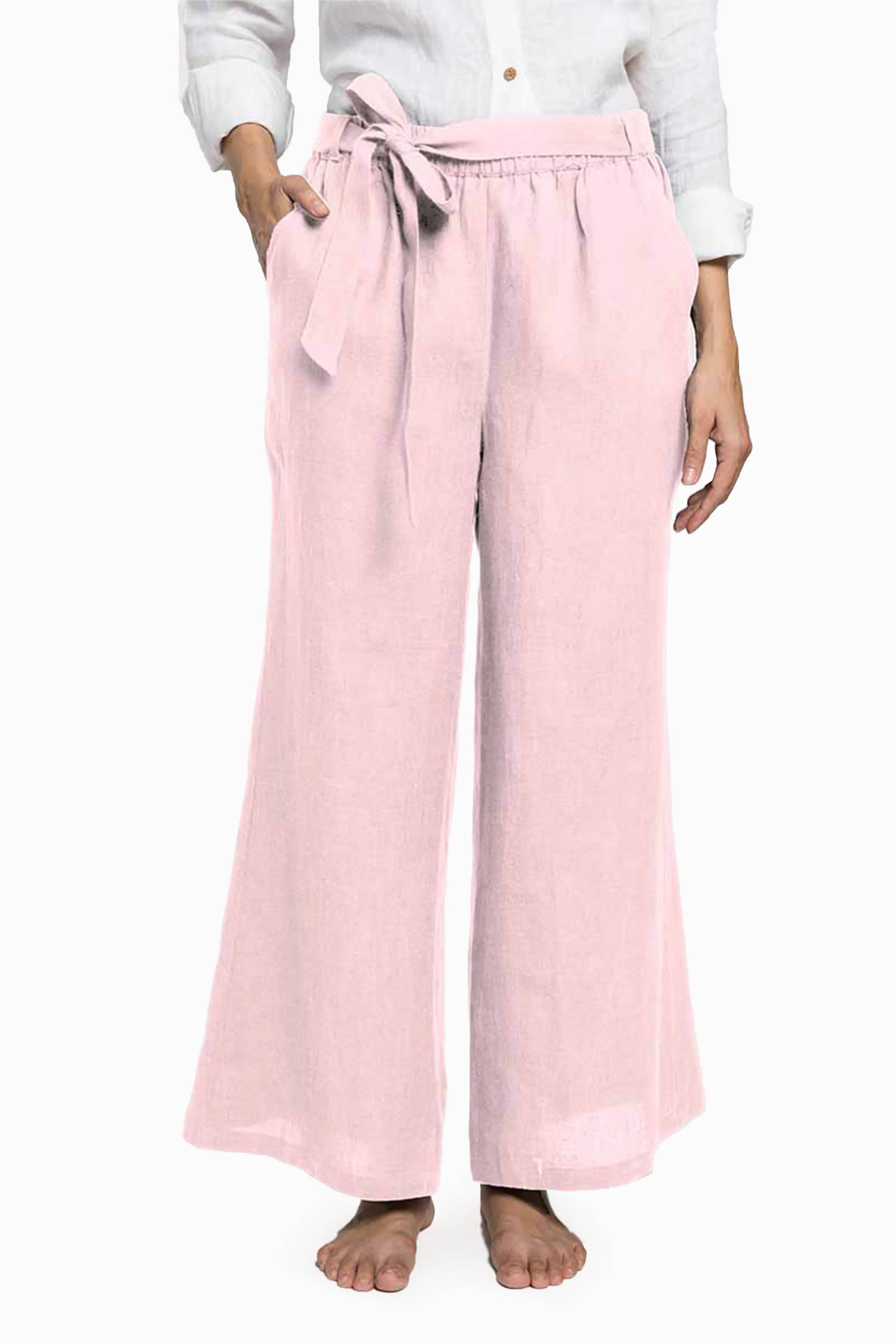 Linen Cecilia Pant-Oatmeal
