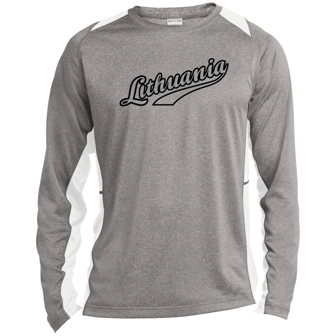Lithuania - Men's Long Sleeve Colorblock Activewear Performance T