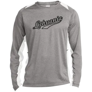 Lithuania - Men's Long Sleeve Colorblock Activewear Performance T