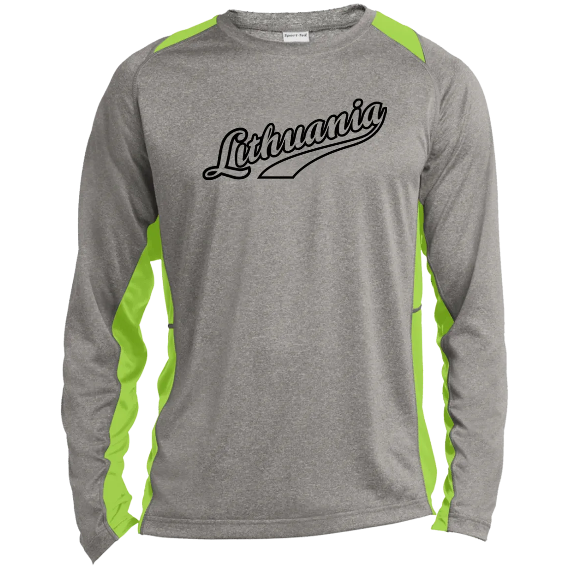 Lithuania - Men's Long Sleeve Colorblock Activewear Performance T