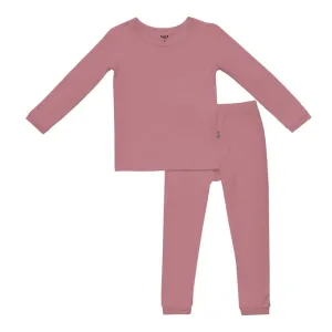 Long Sleeve Pajama Set in Dusty Rose