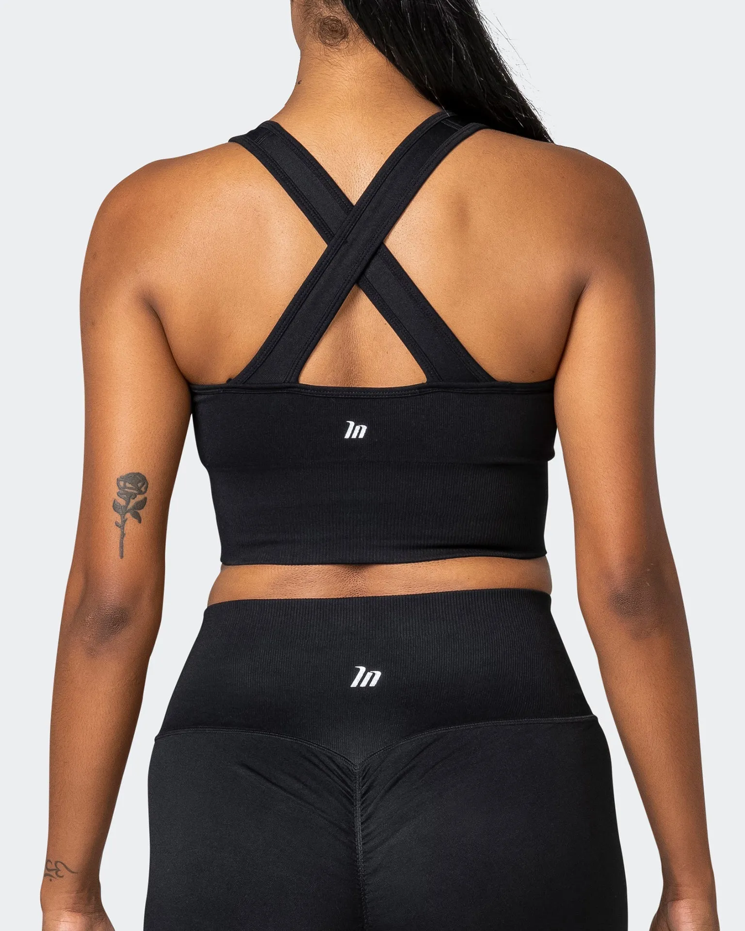 Longline Seamless Bra - Black