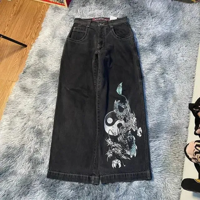 Loose Jeans Fashion Harajuku Hip Hop Gothic Wide Pants