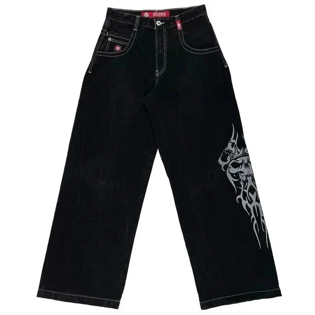 Loose Jeans Fashion Harajuku Hip Hop Gothic Wide Pants