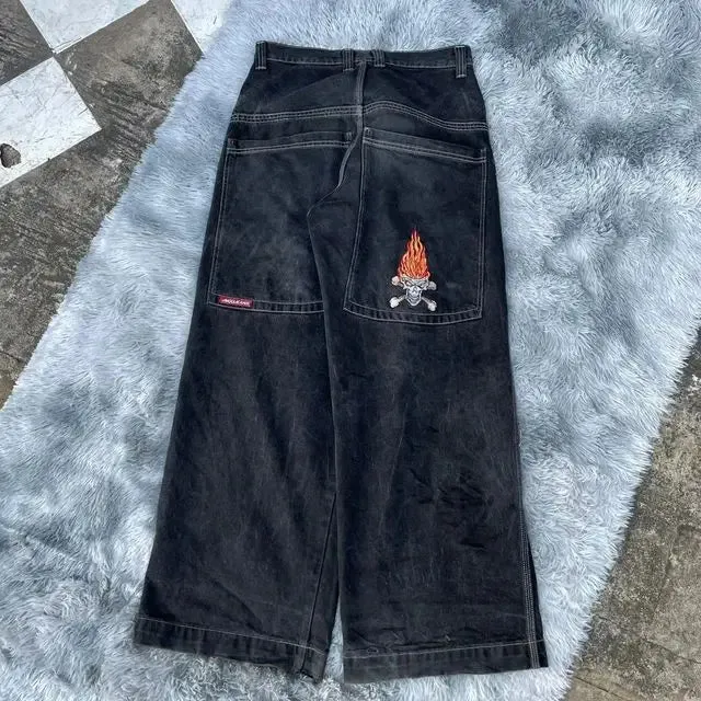 Loose Jeans Fashion Harajuku Hip Hop Gothic Wide Pants