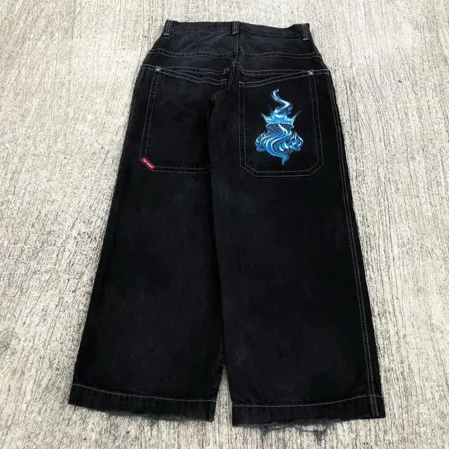 Loose Jeans Fashion Harajuku Hip Hop Gothic Wide Pants