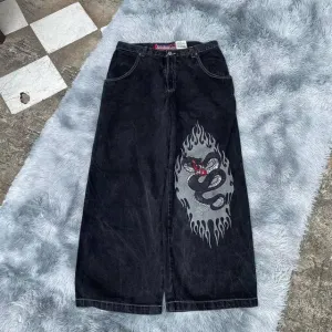 Loose Jeans Fashion Harajuku Hip Hop Gothic Wide Pants