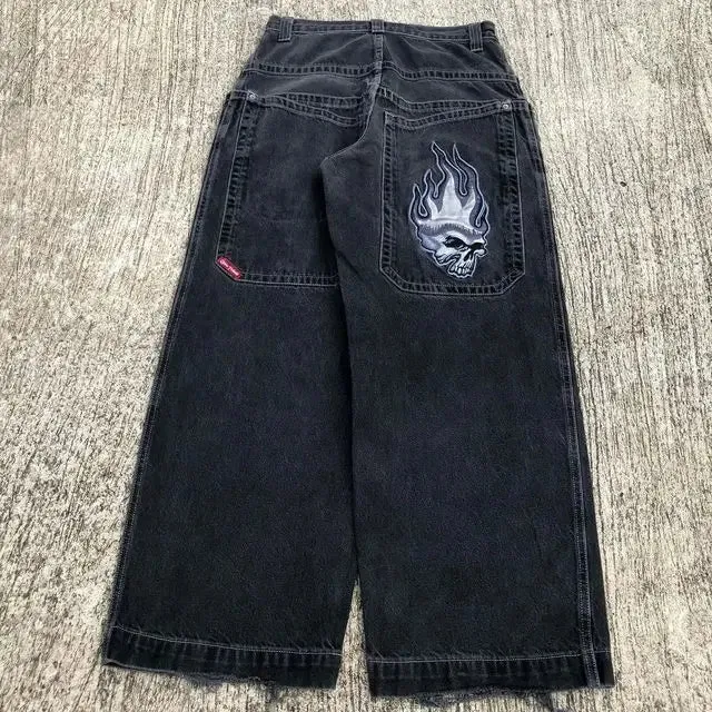 Loose Jeans Fashion Harajuku Hip Hop Gothic Wide Pants