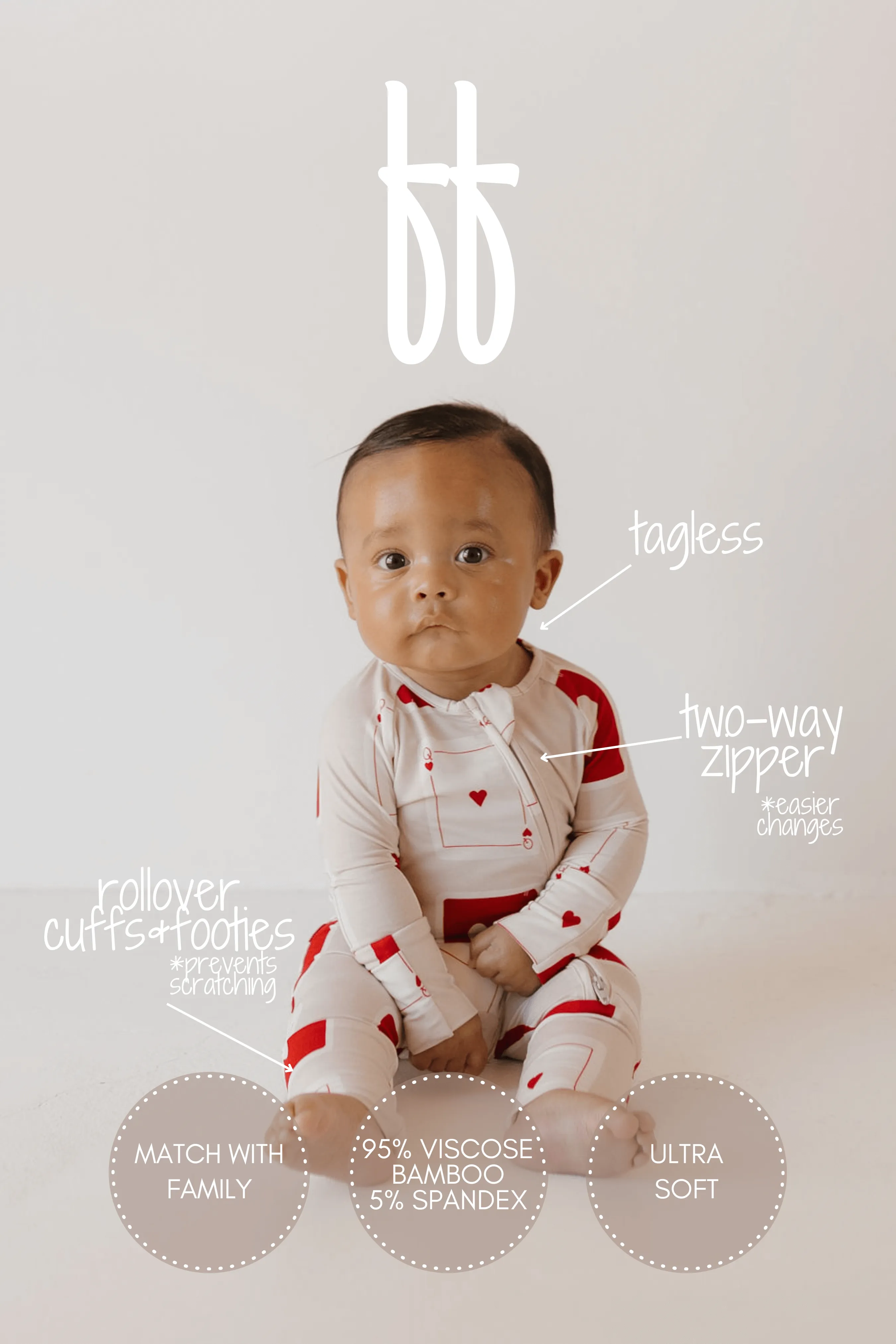 Love Day | Bamboo Zip Pajamas