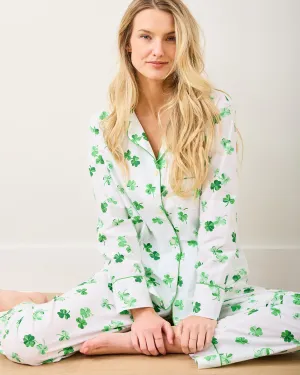 Lucky Clover - Petite Long PJ Set - Cloud
