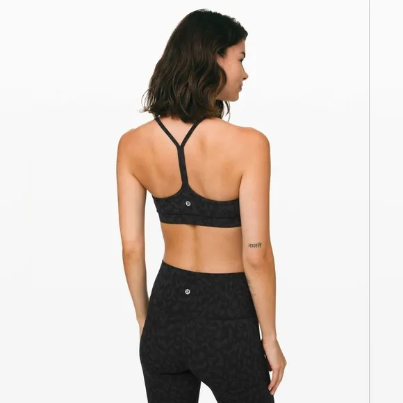Lululemon Flow Y Bra Nulu (Formation Camo Deep Coal Multi) Size 6