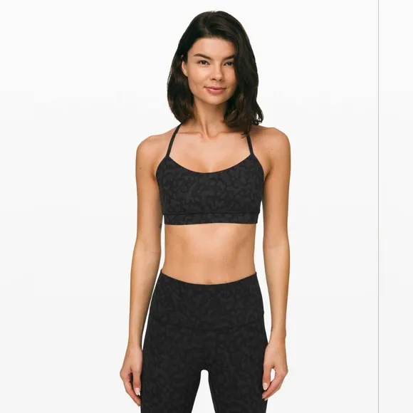 Lululemon Flow Y Bra Nulu (Formation Camo Deep Coal Multi) Size 6