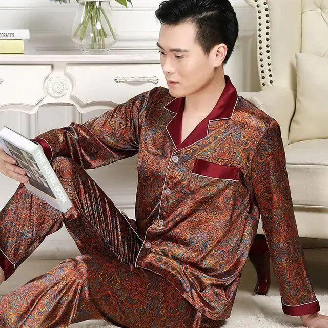 Luxury Men's Silk Lounge Set