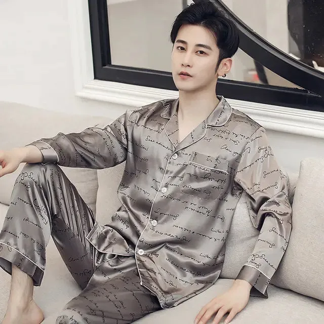 Luxury Men's Silk Lounge Set