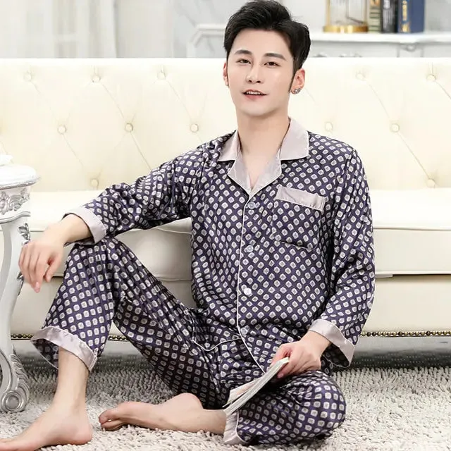 Luxury Men's Silk Lounge Set