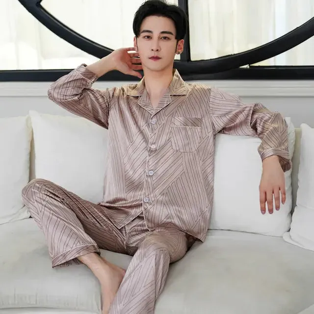 Luxury Men's Silk Lounge Set