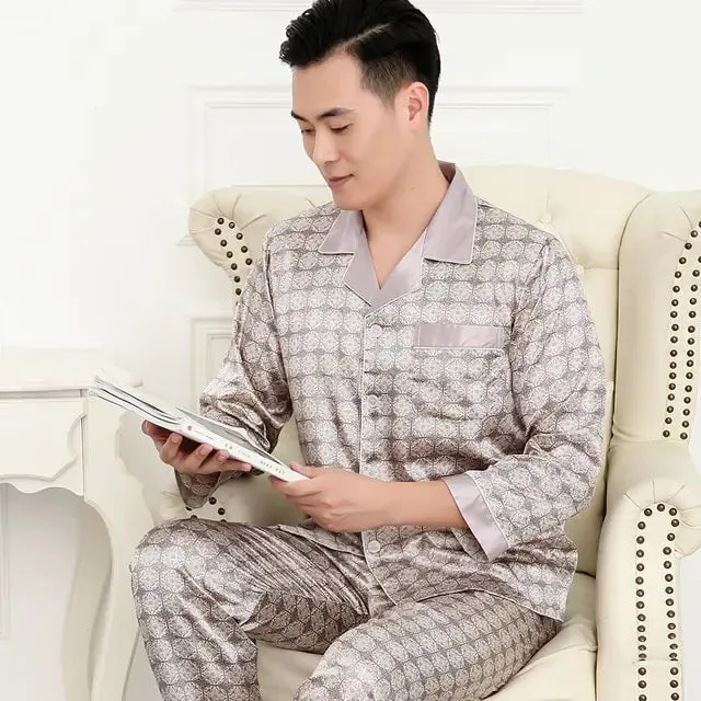 Luxury Men's Silk Lounge Set