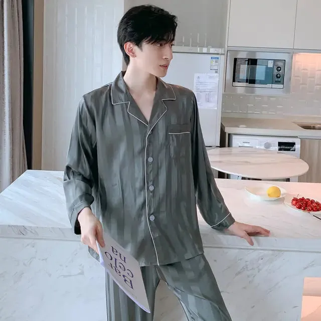 Luxury Men's Silk Lounge Set